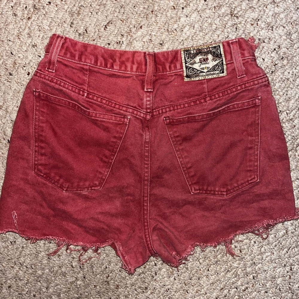 Express Women's Red Jean Shorts